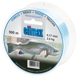 Climax Forelle 500m 0,20mm blau - Monofile Schnur